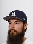 Бейсболка AMERICAN NEEDLE арт. SMU672A-LOS Los Angeles Angels Archive 400 MILB (темно-синий)